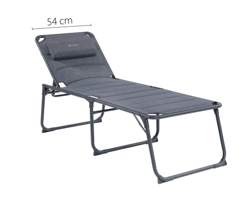 Outwell Evansville Premium Extra Dolgulu Alüminyum 5 Pozisyonlu Katlanır Şezlong