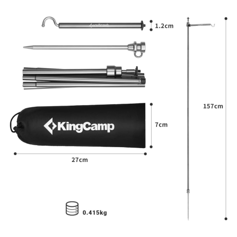 KingCamp Lantern Pile Driver Alüminyum Kamp Lamba Standı