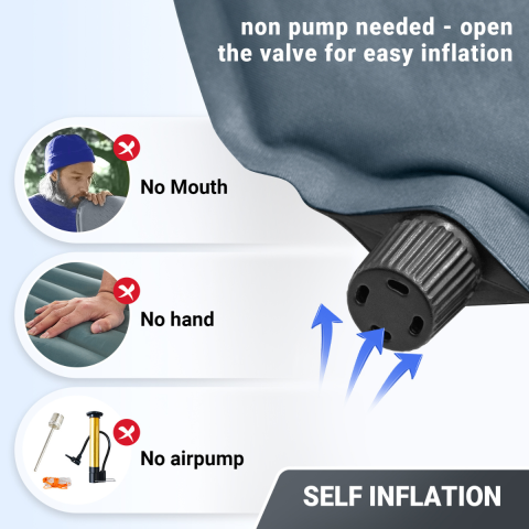 KingCamp Classıc Light Şişme Kamp Matı D.Khaki