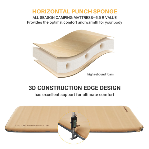 KingCamp Deluxe Wide Ultra 7,5 cm. Tek Kişilik Şişme Mat R: 6,5