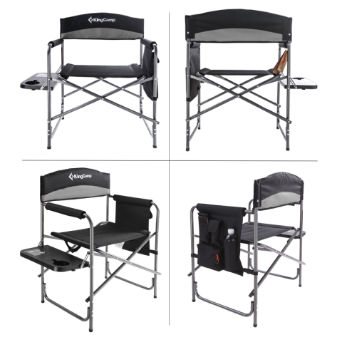 KingCamp Ash Comfort Katlanır Kamp Sandalyesi Grey