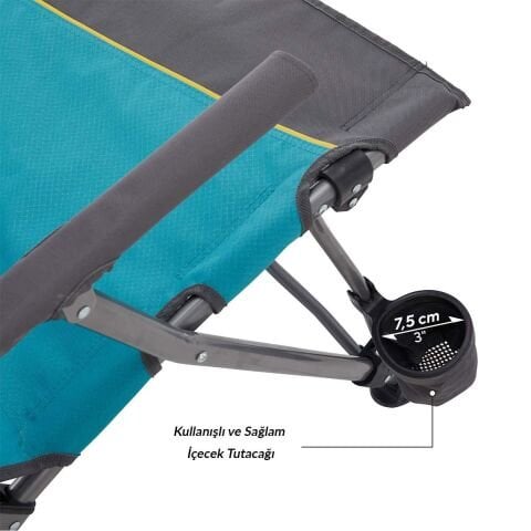 Uquip Sidney Yüksek Konforlu & Takviyeli Katlanır Kamp Sandalyesi