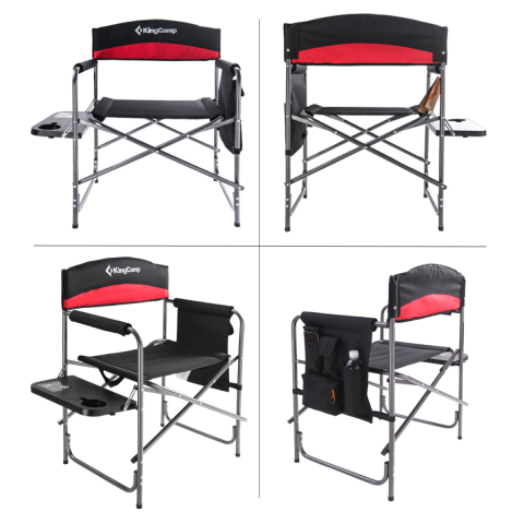 KingCamp Ash Comfort İkili Set Katlanır Kamp Sandalyesi Red