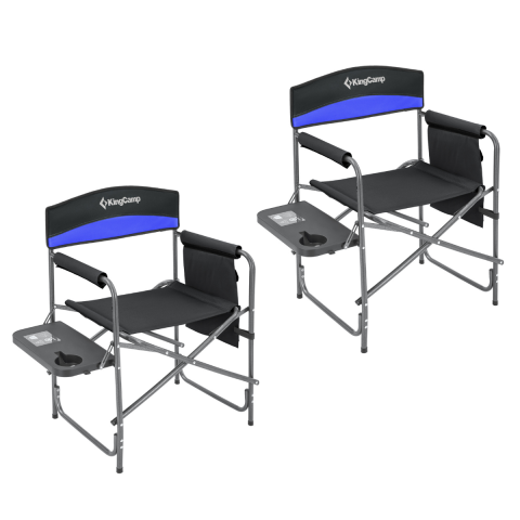 KingCamp Ash Comfort İkili Set Katlanır Kamp Sandalyesi Blue