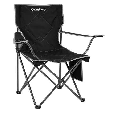 KingCamp Lotus Comfort Konforlu & Takviyeli Kamp Sandalyesi Black