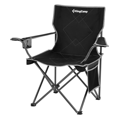 KingCamp Lotus Comfort Konforlu & Takviyeli Kamp Sandalyesi Black