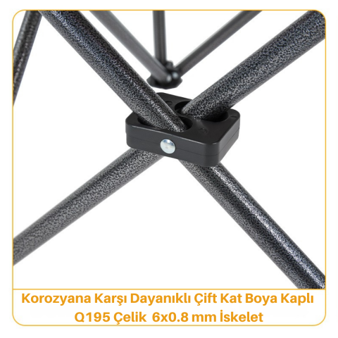 KingCamp Lotus Comfort Konforlu & Takviyeli Kamp Sandalyesi Cyan