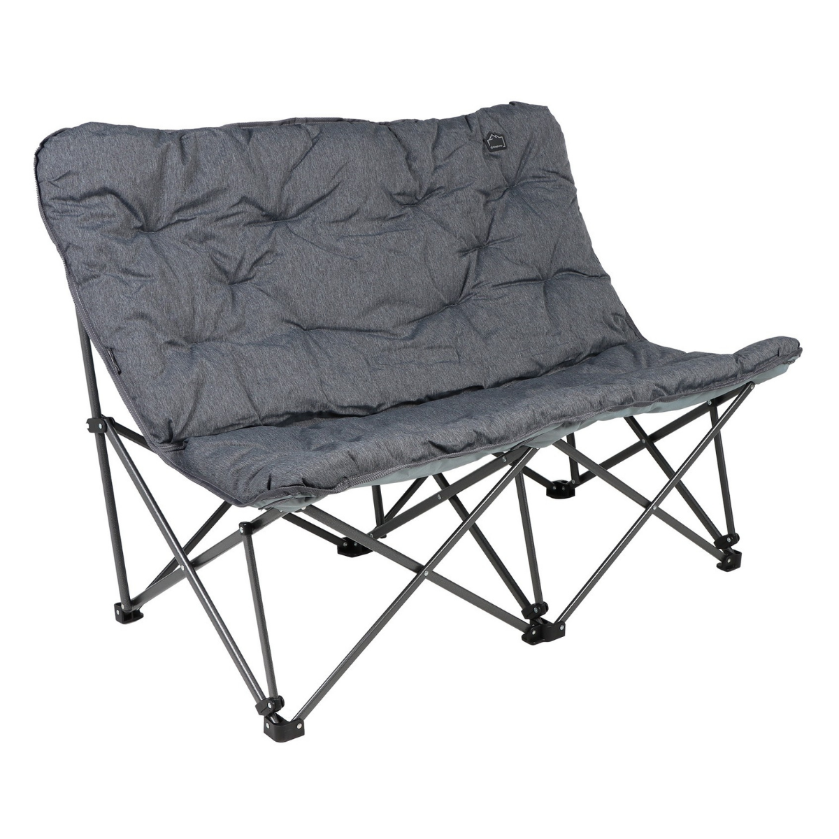 KingCamp Lemon Lux Double Ultra Konforlu Çift Kişilik Kamp Sandalyesi Grey