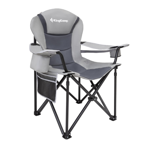 KingCamp Cedar Deluxe Ultra Bel Destekli Kamp Sandalyesi Grey
