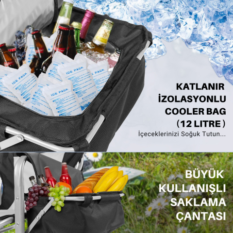 KingCamp Ash Cool Ice Katlanır Kamp Sandalyesi