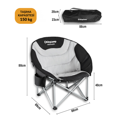 KingCamp Cherry Ultra Konforlu Katlanır Kamp Sandalyesi