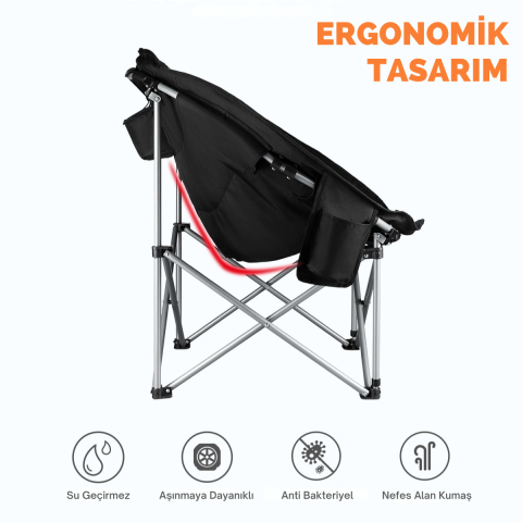 KingCamp Cherry Ultra Konforlu Katlanır Kamp Sandalyesi