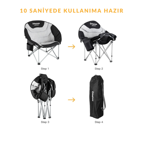 KingCamp Cherry Ultra Konforlu Katlanır Kamp Sandalyesi