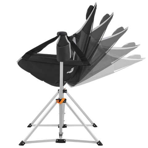 KingCamp Orchid Salıncaklı Katlanır Kamp Sandalyesi Black/Grey