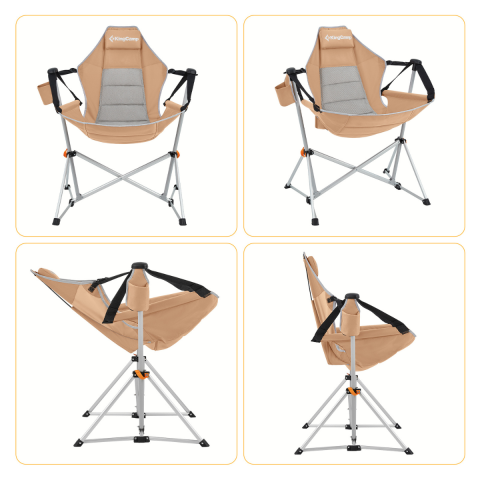 KingCamp Orchid Salıncaklı Katlanır Kamp Sandalyesi Khaki/Grey