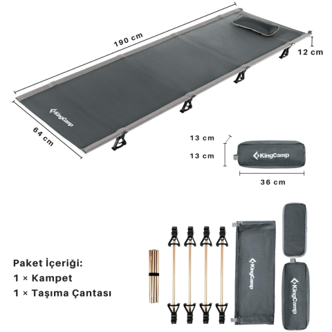 KingCamp Sequoia Ultralight Katlanır Kampet Portatif Yatak