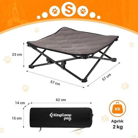 KingCamp Pets Sedum S Katlanır Köpek Yatağı