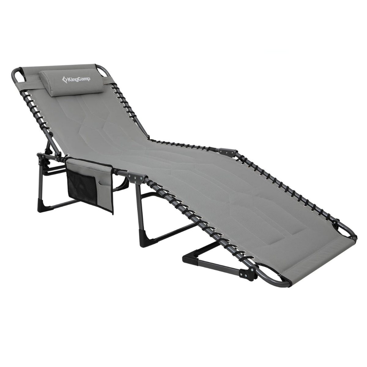 KingCamp Magnolia B20 Premium 7 Kademeli Katlanır Dolgulu Şezlong Grey