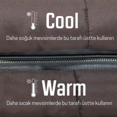 Outwell Contour Supreme Yazlık & Kışlık Taraflı -20°C Uyku Tulumu Coffee
