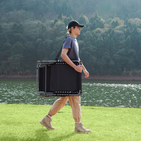 KingCamp Berlin Classic Comfort Lounge 5 Kademeli Katlanır Şezlong Grey