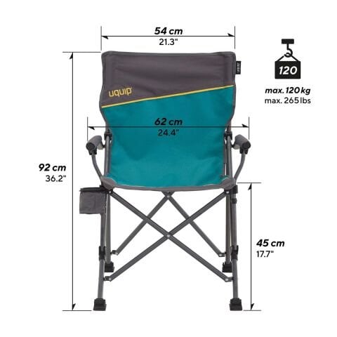 Uquip Roxy Yüksek Konforlu & Takviyeli Katlanır Kamp Sandalyesi