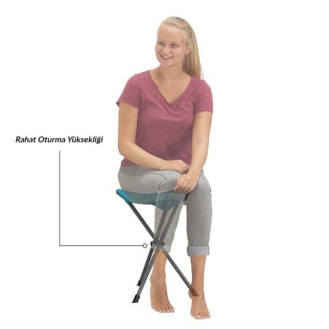 Uquip Darcy Tripodlu ve Katlanabilir Yüksek Konforlu Tabure Red