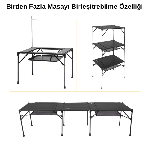 KingCamp Loes Ultralight Alüminyum Midi Katlanır Kamp Masası