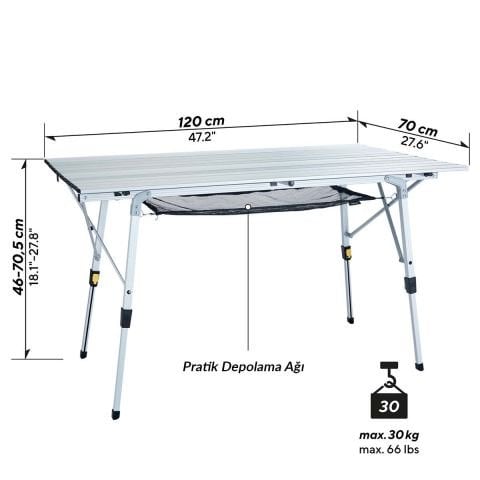 Uquip Variety L Yüksekliği Ayarlanabilir Kamp Masası