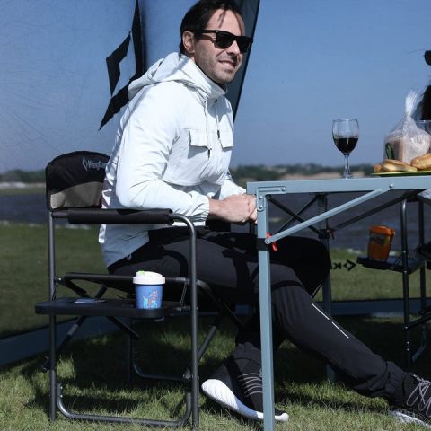 KingCamp Ash Comfort İkili Set Katlanır Kamp Sandalyesi Grey