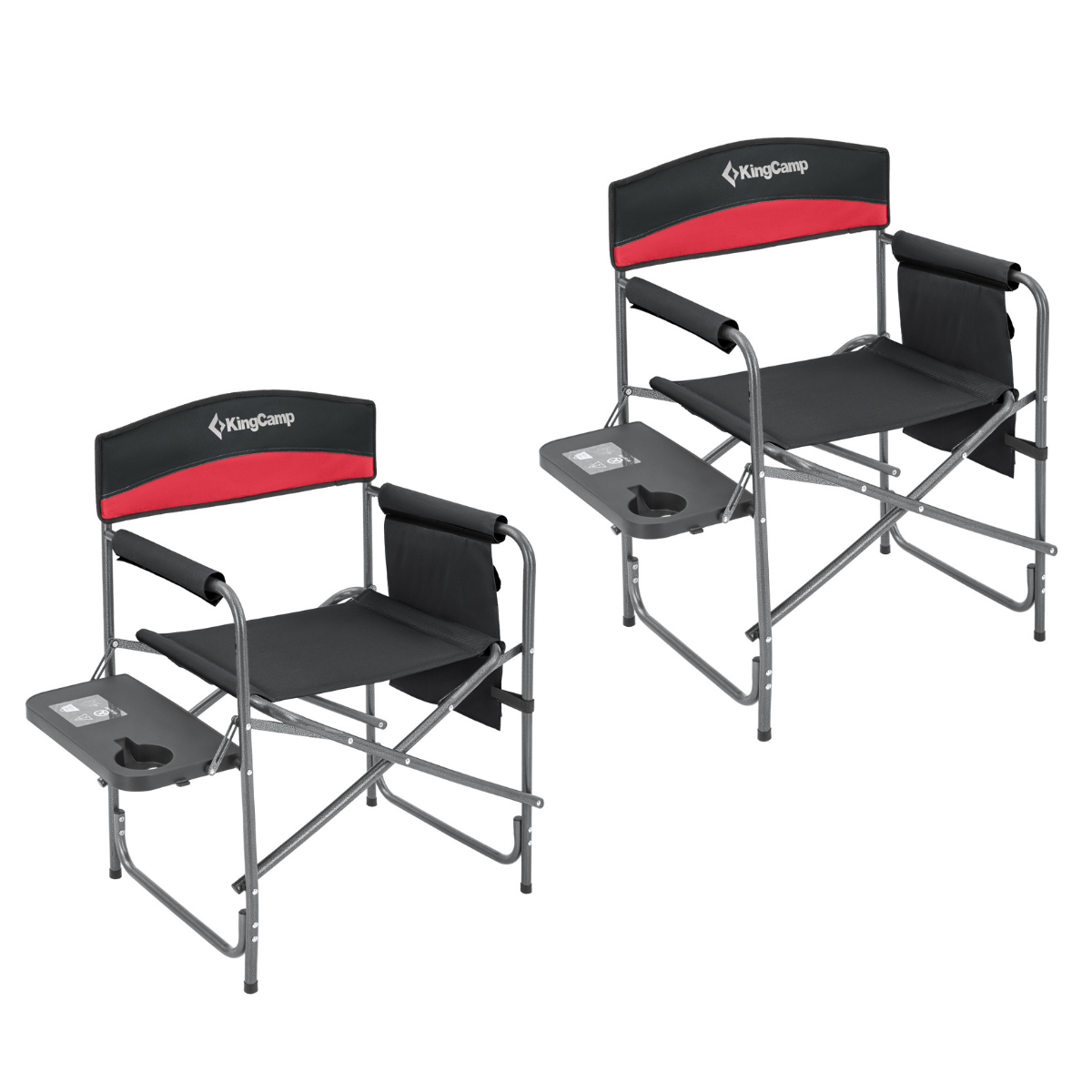 KingCamp Ash Comfort İkili Set Katlanır Kamp Sandalyesi Red