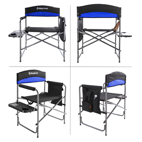 KingCamp Ash Comfort İkili Set Katlanır Kamp Sandalyesi Blue