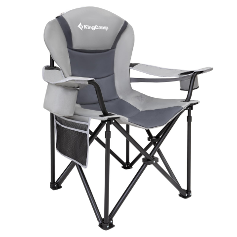 KingCamp Cedar Deluxe Ultra Bel Destekli Kamp Sandalyesi Grey