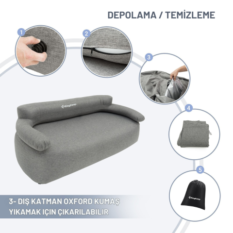 KingCamp Smashing Çift Kişilik Premium Şişme Kanepe