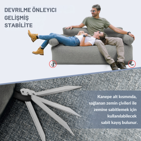 KingCamp Smashing Çift Kişilik Premium Şişme Kanepe