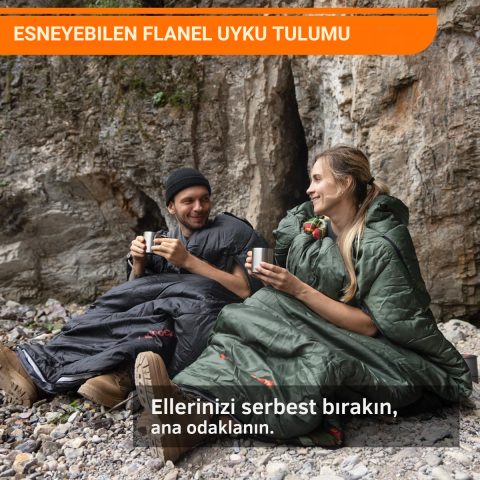 KingCamp FreeSpace 300 Relax -13°C Uyku Tulumu Black