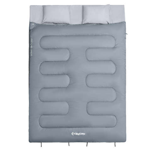 KingCamp Oxygen 250-D Çift Kişilik Yastıklı Uyku Tulumu M.Grey