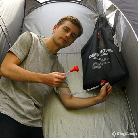 KingCamp Genova Multitent Duş ve Tuvalet Çadırı Black