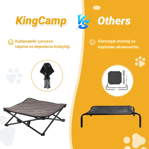 KingCamp Pets Sedum S Katlanır Köpek Yatağı