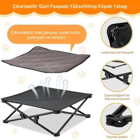 KingCamp Pets Sedum M Katlanır Köpek Yatağı