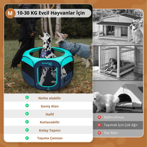 KingCamp PETS Ancona M Portatif Köpek Çadırı Green