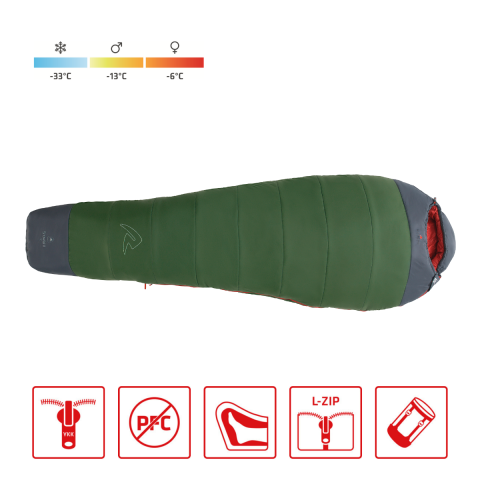 Robens Snowfall III -33°C Hibrit Uyku Tulumu 1895 gr Sol F.
