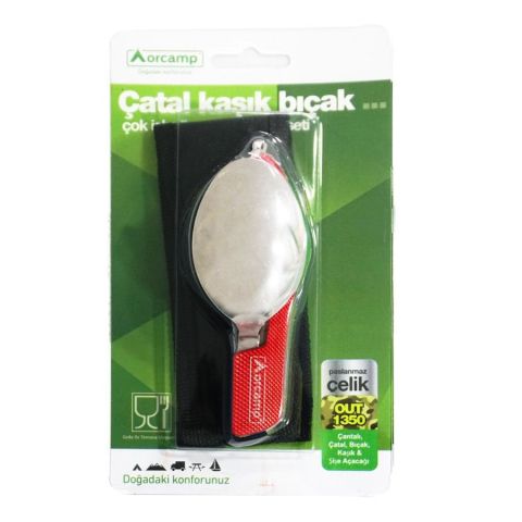 Orcamp Kamp Çatal Kaşık Bıçak Seti Mavi