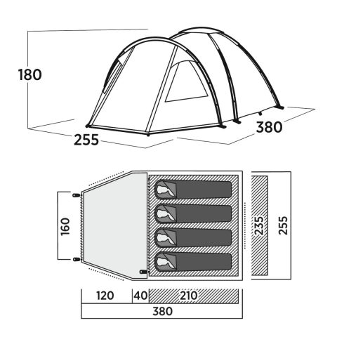 Easy Camp Kinn 4 Blackroom 4 Kişilik Çadır
