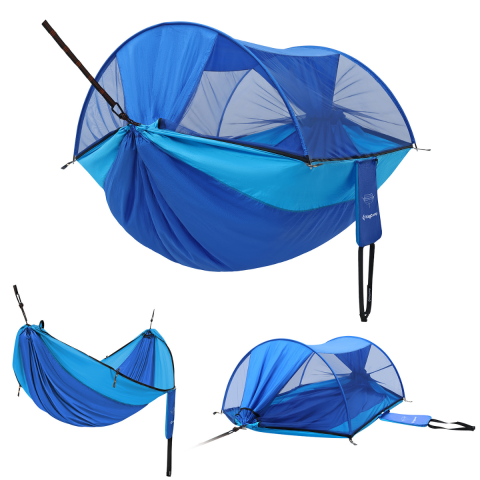 KingCamp Multi-function 3 ü 1 Arada Çift Kişilik Cibinlikli Hamak Blue