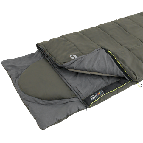 Outwell Contour Yazlık & Kışlık Taraflı -13°C Uyku Tulumu Dark Olive Sol