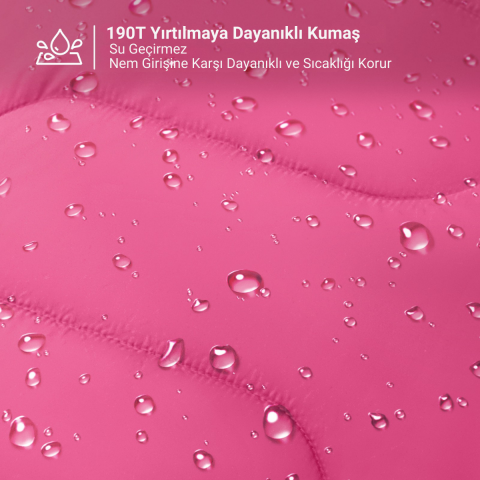 KingCamp Oasis 250 Ultralight Uyku Tulumu RoseRed Sol F.