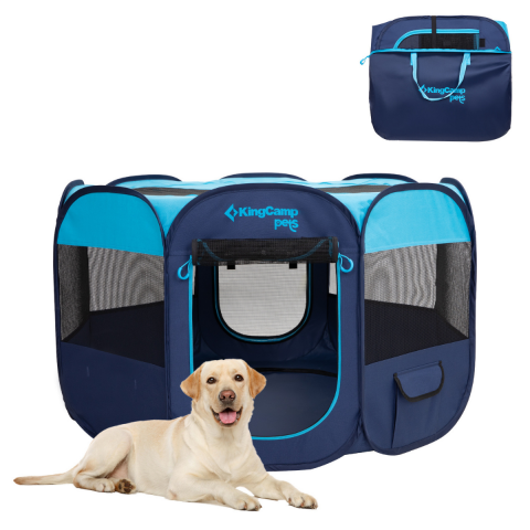 KingCamp PETS Ancona L Portatif Köpek Çadırı Blue