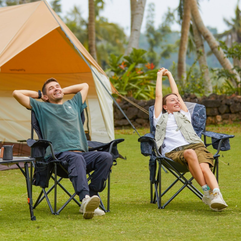 KingCamp Juniper Bel Destekli Ultra Konforlu XL Kamp Sandalyesi L.Grey