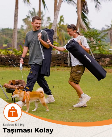 KingCamp Juniper Bel Destekli Ultra Konforlu XL Kamp Sandalyesi Red/Grey