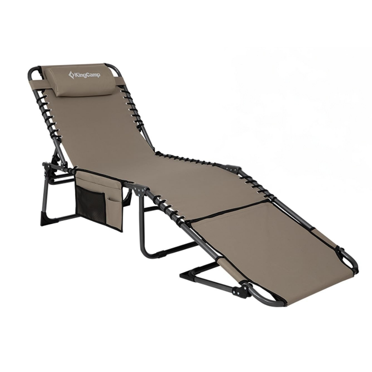 KingCamp Magnolia B10 Hands-Free Premium 7 Kademeli Katlanır Şezlong Beige